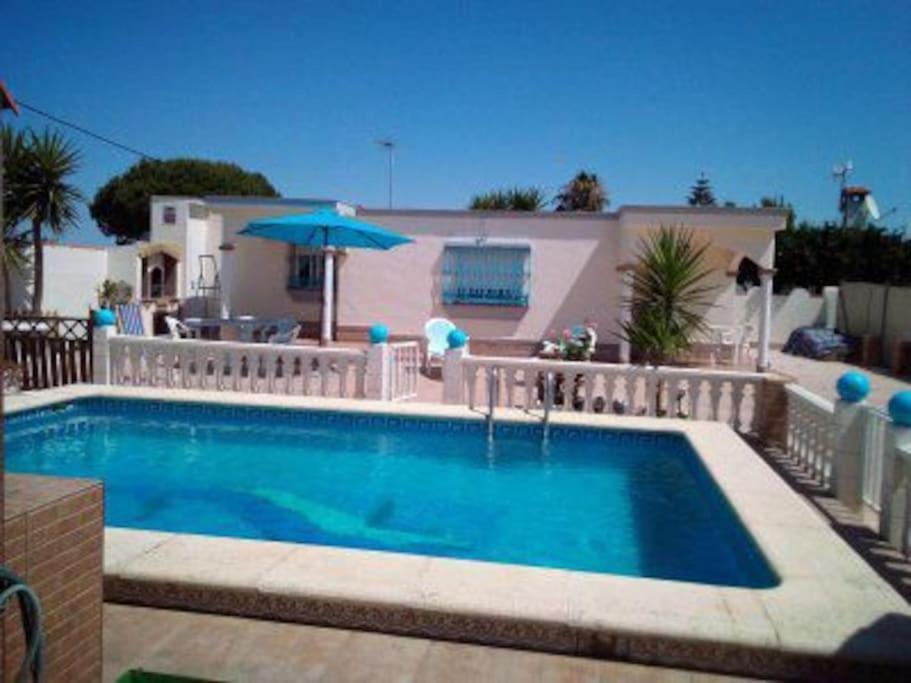 El Verano Azul Casa Con Piscina Чиклана-де-ла-Фронтера Экстерьер фото